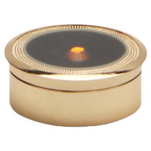 珠宝收纳盒宝石盒子金属电镀旋转圆形透明彩宝钻石戒面裸石展示盒