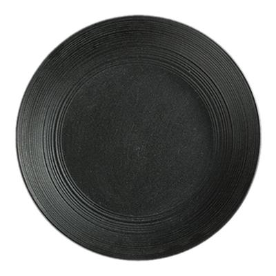 窑诉轻奢黑白色哑光浮雕深口盘子