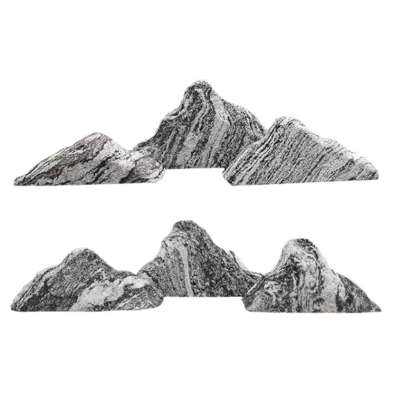 天然雪浪石景观石切片组合假山