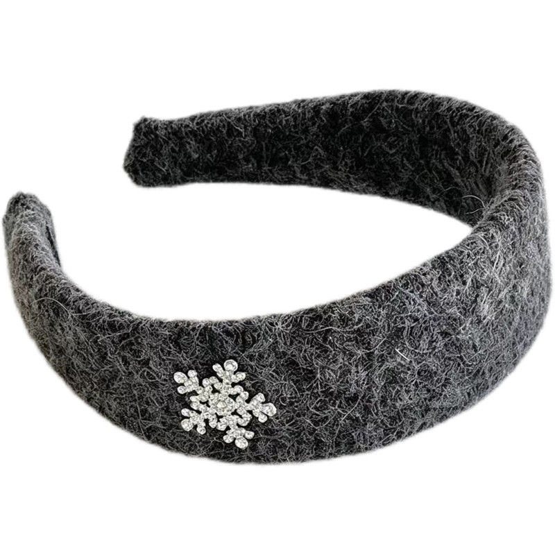 韩国进口雪花满钻发箍秋冬新款