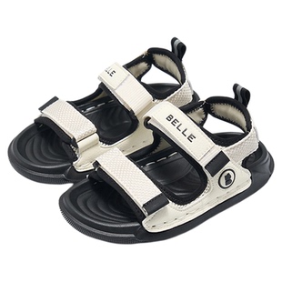 百丽童鞋儿童运动凉鞋夏季轻便透气男童学生软底鞋露趾女童沙滩鞋