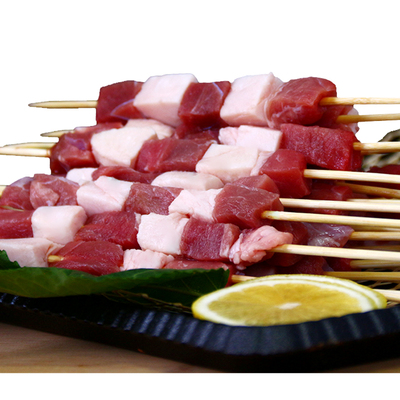 内蒙古新鲜现穿羊肉串40送10串