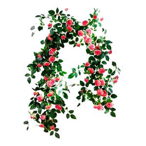 仿真玫瑰花藤条藤蔓花装饰假花蔷薇花墙造景布置阳台护栏水管遮挡