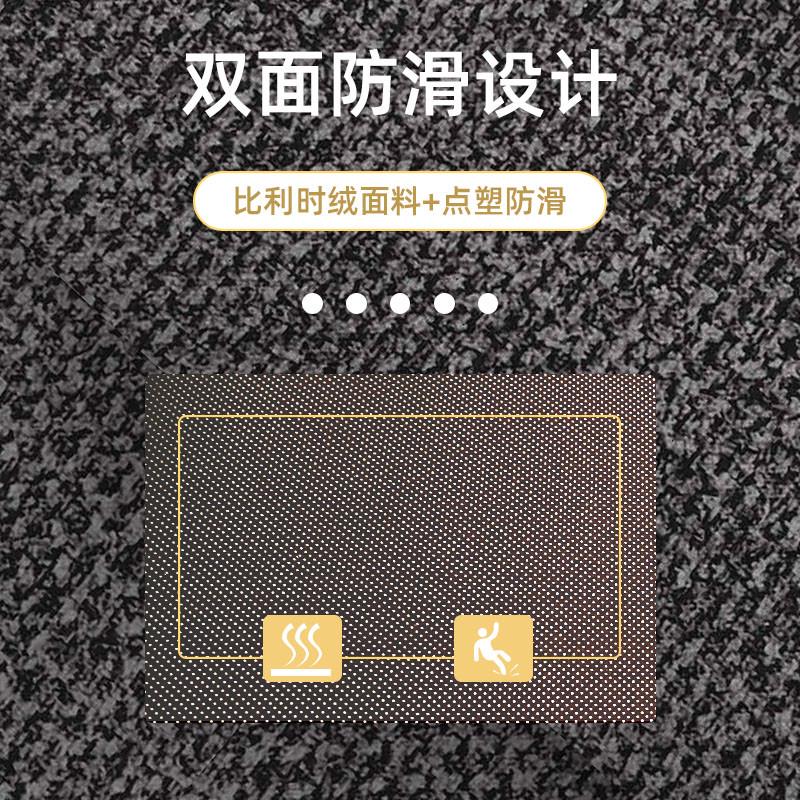 厨房地垫防水放油可擦免洗家用耐脏高级感进门口脚垫长条防滑地毯