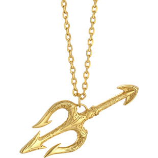 海王三叉戟吊坠项链潮男女个性时尚复古hiphop嘻哈毛衣链情人礼物