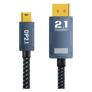 minidp转dp2.1线迷你高清连接雷电2小转大接口转接头4K240/360Hz适用苹果笔记本电脑macbook外接显示器16k60