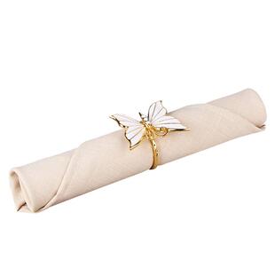 酒店专用棉麻口布餐巾布高档轻奢餐巾餐扣套装北欧餐厅西餐折花布