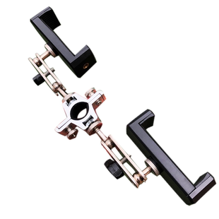 金属直播支架管夹手机位万向调节双手机自拍美颜补光灯多机位配件