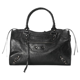 SONWA/巴黎复古机车包 油蜡麂皮铆钉辣妹包 大容量单肩手提斜挎包