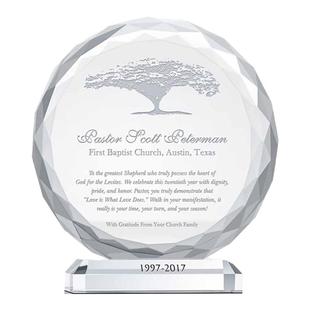奖杯定制创意奖牌水晶感谢牌奖座刻字订制玻璃圆满人生退休纪念品