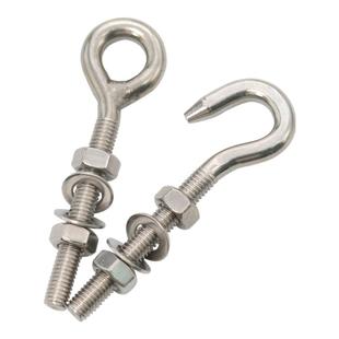 304不锈钢羊眼螺丝吊环螺母挂钩圆环机牙螺栓闭口钉套装M4-M24