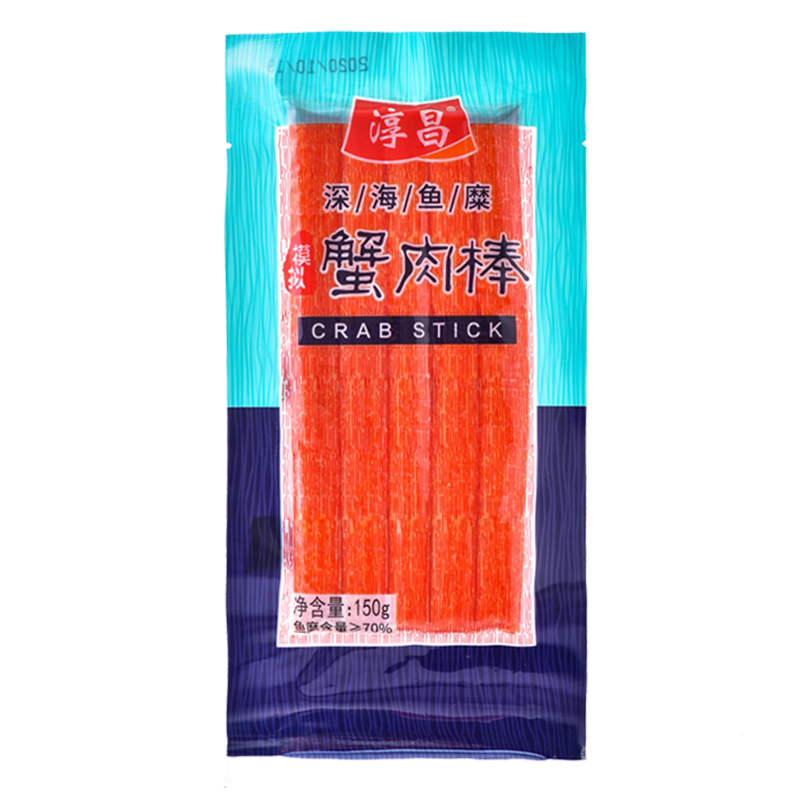 淳昌蟹足棒蟹肉蟹棒韩式手撕蟹柳开袋即食办公室零食小吃寿司搭档