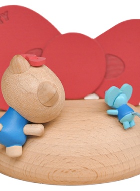 实木生日礼物桌面摆件HelloKitty