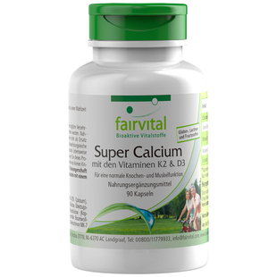 德国fairvital进口维生素k2d3钙片中老年老人补钙腿抽筋骨质疏松