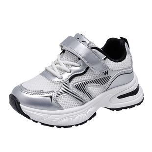 回力童鞋男童银色运动鞋2026春季新款儿童透气休闲鞋女童轻便跑鞋