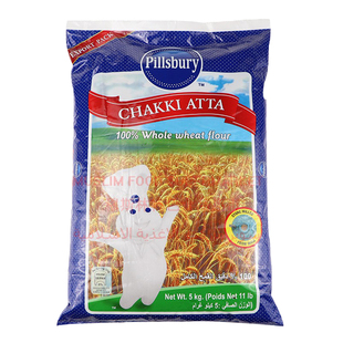pillsbury chakki atta whole wheat flour普斯比利全麦面粉5kg