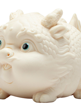 国潮陶瓷可爱小福龙摆件