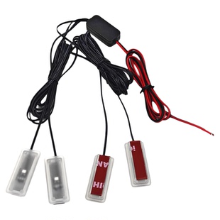 1拖4氛围灯接线款24V/12V单色发光LED车内装饰脚底灯ACC保险供电