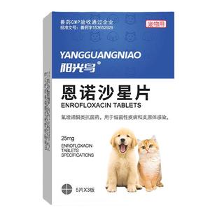 宠物药恩诺沙星片狗狗拉稀肠炎猫咪尿路感染尿血尿闭乱尿子宫蓄脓