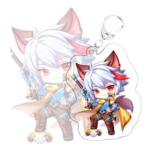 百里守约钥匙扣书包小挂件吊坠Q亚克力双面学生王者荣耀游戏周边