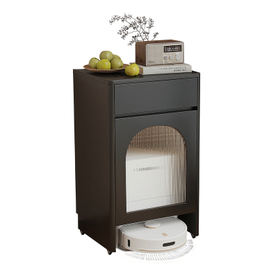 复古风扫地机器人收纳柜鱼缸底柜