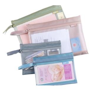 a5文件袋A4资料包拉链式透明防水装试卷的孕妇产检收纳袋病历本证件学生用孕检袋便携学习简约文具袋定制logo