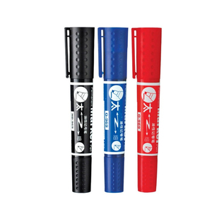 金万年G-969记号笔粗头大号工业双头防水不掉色黑色防油红色大双头蓝色加粗物流快递斜头Marker粗笔大头