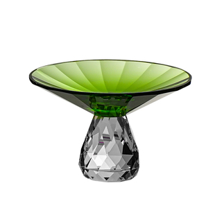 轻奢K9水晶玻璃果盘钻石高脚盘精致大号零食摆放茶点盘家居软装饰