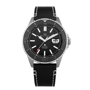 海鸥手表男士磨砂陶瓷圈防水潜水表全自动机械表男表419.22.1207