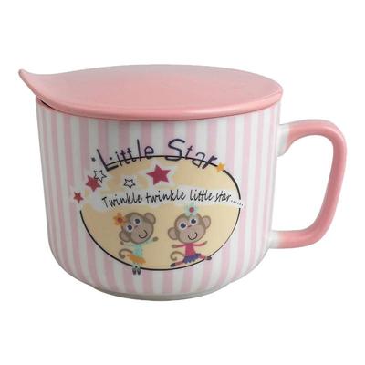 高颜值陶瓷泡面碗带盖可沥水拌面学生宿舍用食堂打饭碗方便面神器