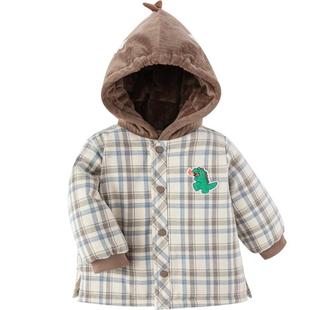 巴拉巴拉儿童外套男童衣服秋冬宝宝棉服立体连帽可爱时尚洋气萌趣
