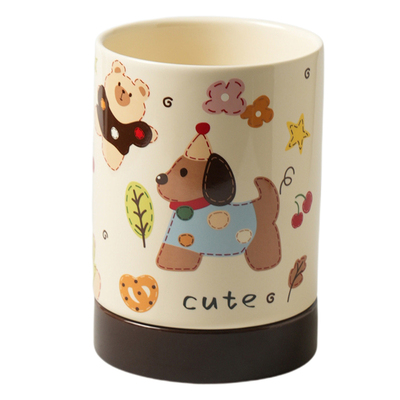 舍里高颜值陶瓷筷架刀叉收纳桶