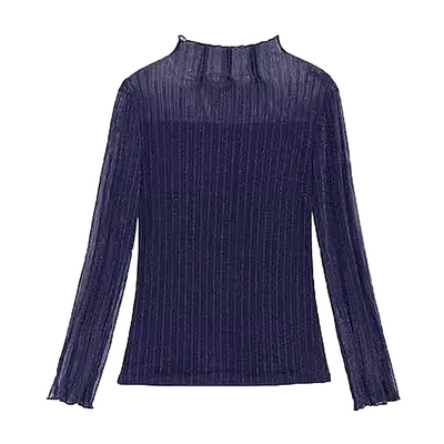 大码胖mm蕾丝网纱打底衫女