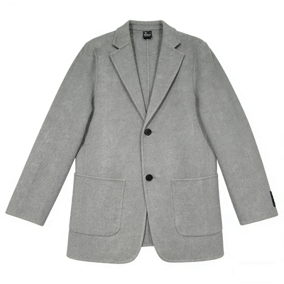 秋冬双面羊绒男士西装大衣短款