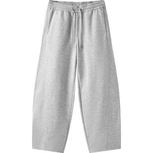 森马休闲裤男针织宽松弯刀弧形裤2026春季新款长裤通勤基础百搭