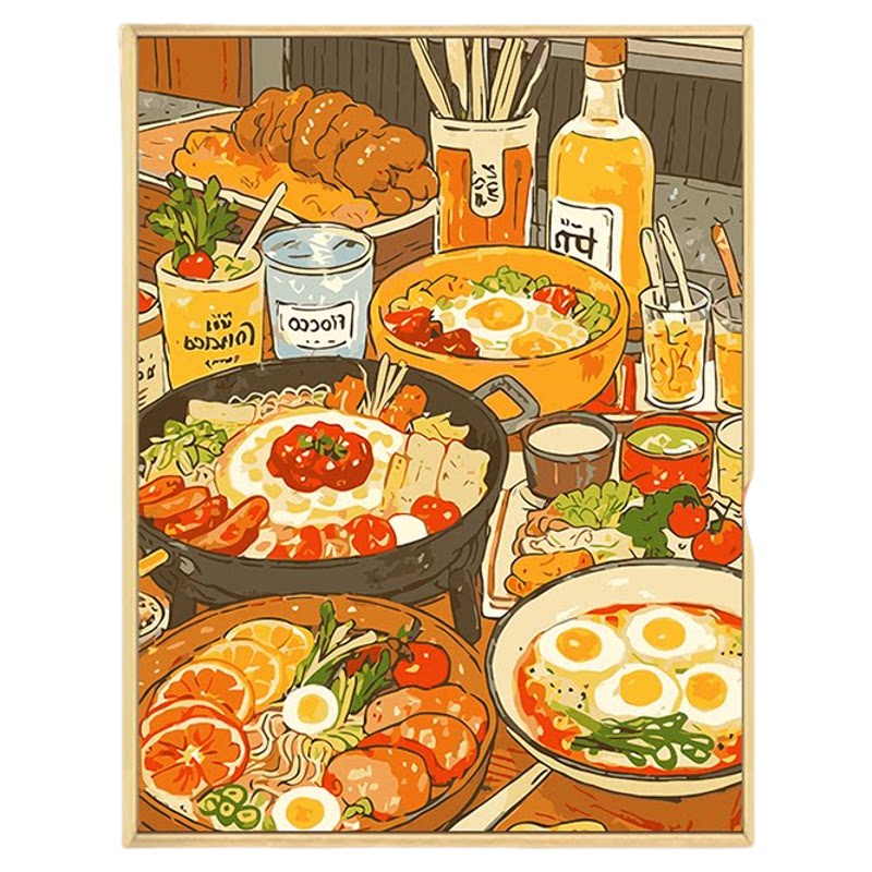 美食宫崎骏装饰画卡通动漫餐厅