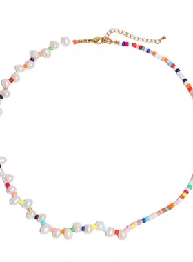 法式珍珠项链高级感轻奢小众独特自然天然生长秋冬季新款毛衣链女