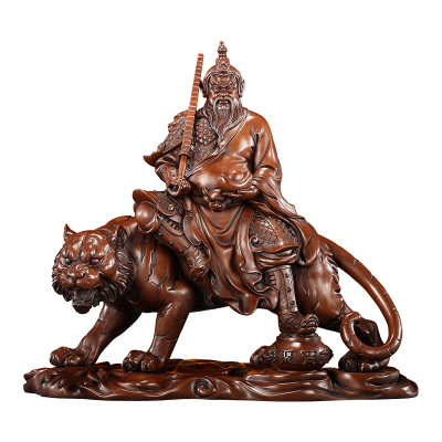 紫铜紫铜骑虎武财神中路赵公明