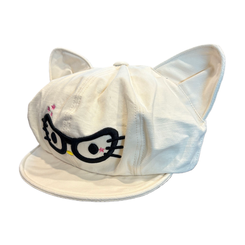 日系可爱猫咪耳显脸小复古贝雷帽