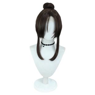 混棕色仿手勾COS 代号鸢 广陵王假发套长头皮前蕾丝COS假发