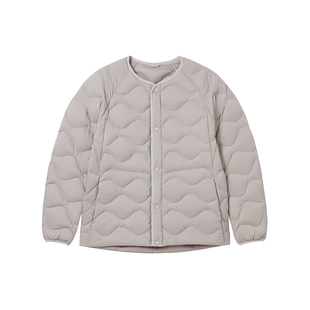 440ME女装 秋冬舒适圆领葫芦形绗缝轻薄夹克羽绒服外套FB3F0604W