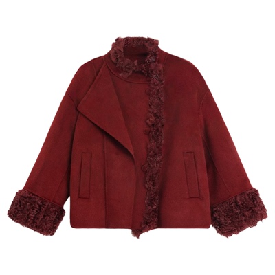 利达NEW DADADA【玫瑰碎碎绒】气质百搭休闲毛呢外套CHM4269