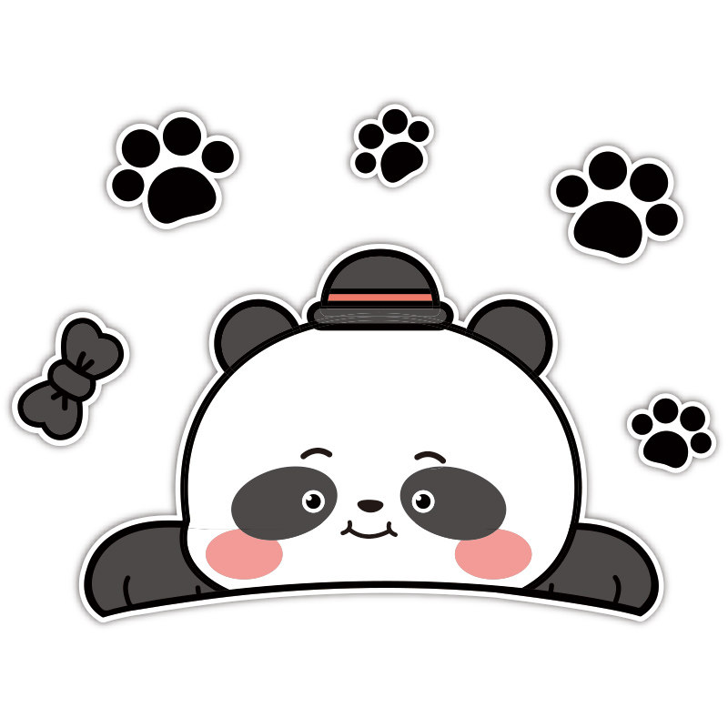 熊猫划痕贴粘贴不留胶