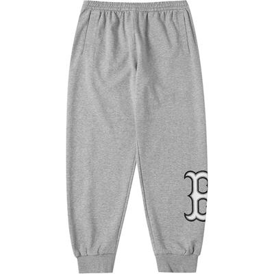 MLB官网灰色长裤男裤秋季新款收口运动裤女休闲卫裤3APTB0331