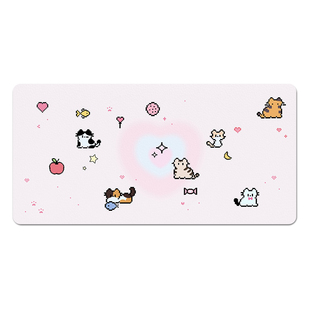 花间词猫咪小队鼠标垫超大女生高颜值办公室电脑桌垫键盘滑鼠垫