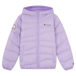 【轻薄抗菌】Champion冠军男女童装25冬季新款经典连帽羽绒服外套
