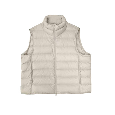 高端泡芙排骨款立领羽绒马甲外套