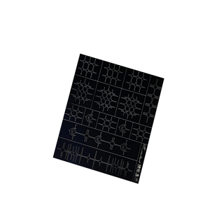 NPC设计*酸性文明*线条星芒组合拍拍胶镂空喷绘两用模板美甲贴纸