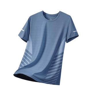 捡漏外贸出口出口冰丝t恤男短袖夏装大码圆领速干运动服潮牌百搭