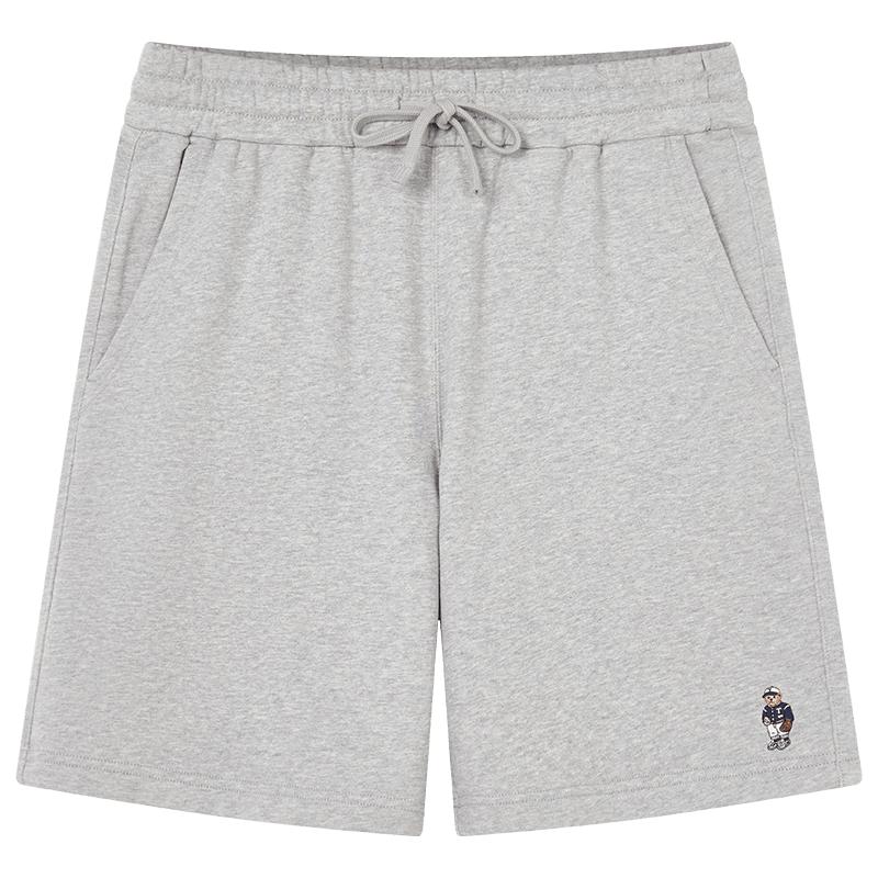 TeenieWeenie小熊男装卫裤2025夏新款基础休闲简约刺绣潮流五分裤